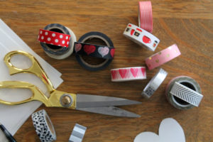 polka dots and picket fences | washi tape heart magnets