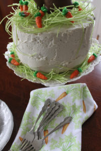 four-layer vanilla bunny cake | polka dots and picket fences