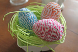 baker's twine eggs | polka dots and picket fences