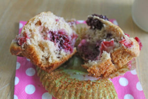 triple berry muffins | polka dots and picket fences