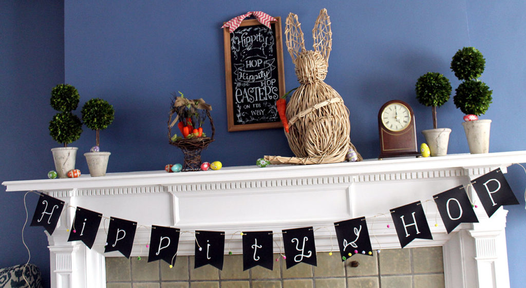 easter mantel | polka dots and picket fences
