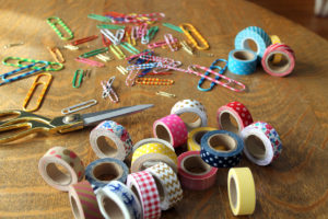 washi tape paper clips | polka dots and picket fences