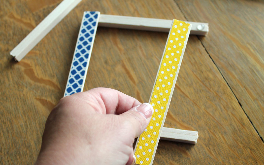 washi tape coasters | polka dots and picket fences
