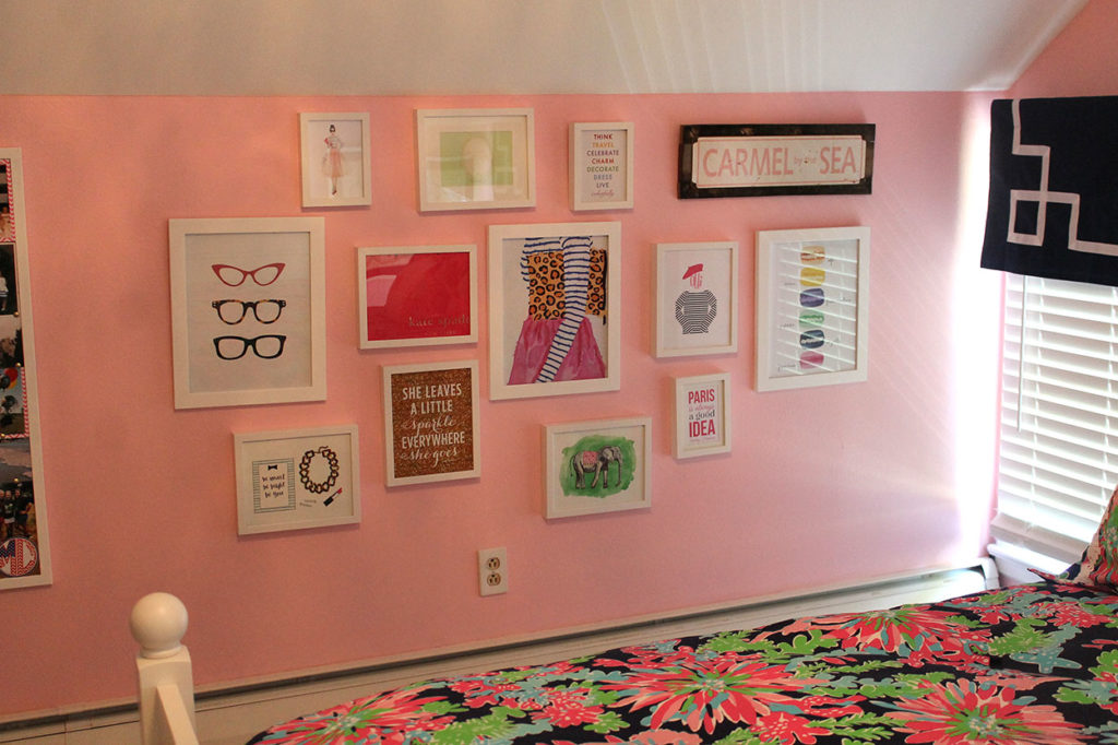 preppy and pink...a bedroom redo | polka dots and picket fences
