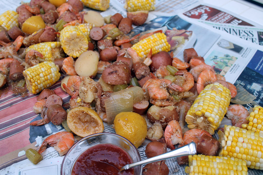 seafood boil | polka dots and picket fences