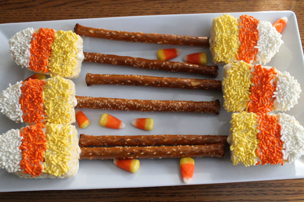 candy corn krispy treats | polka dots and picket fences