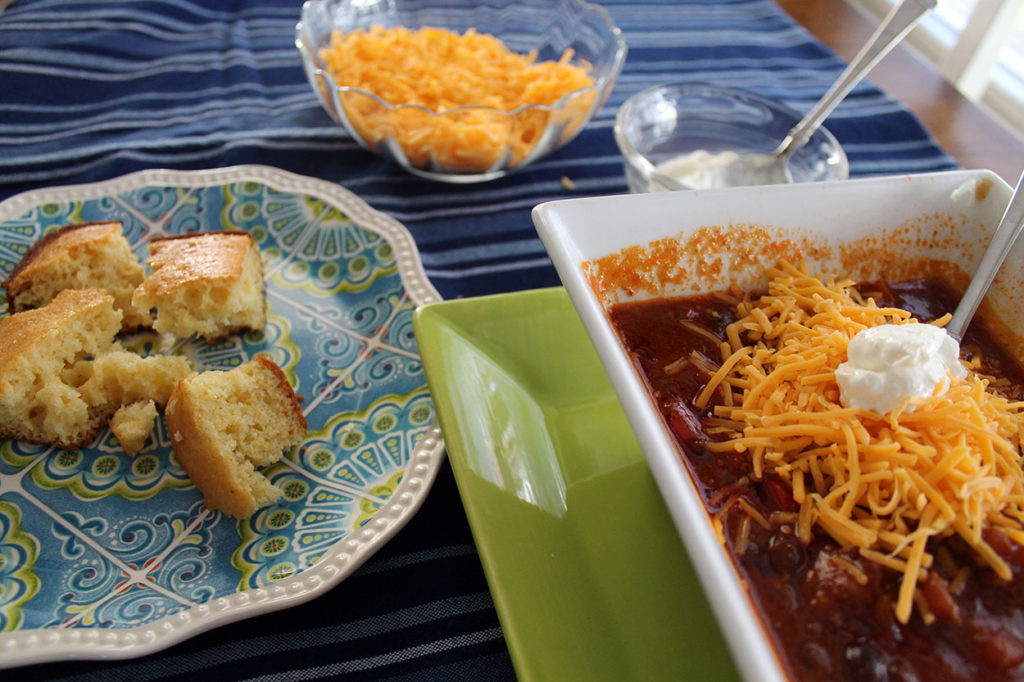 pork, beef, and black bean chili | polka dots and picket fences