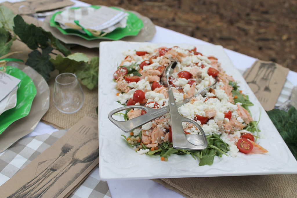 israeli couscous salmon salad | polka dots and picket fences