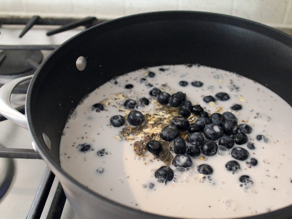 blueberry chia oatmeal | polka dots and picket fences