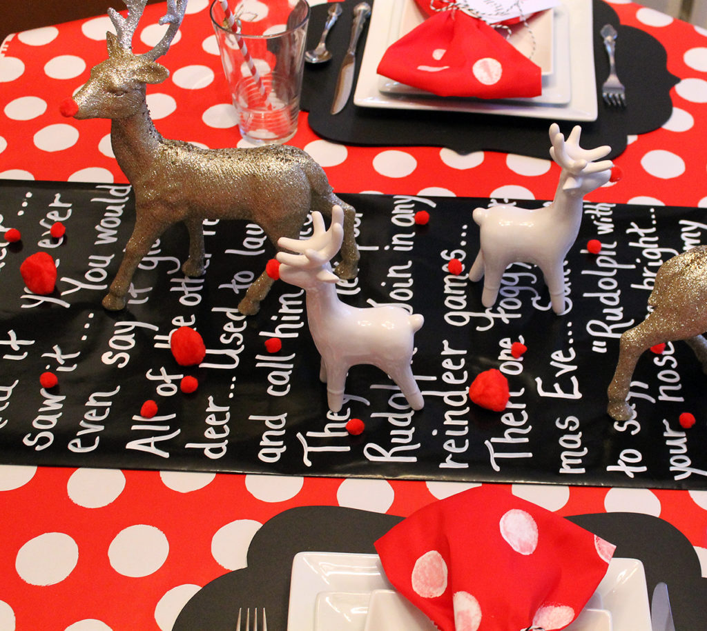 rudolph tablescape | polka dots and picket fences