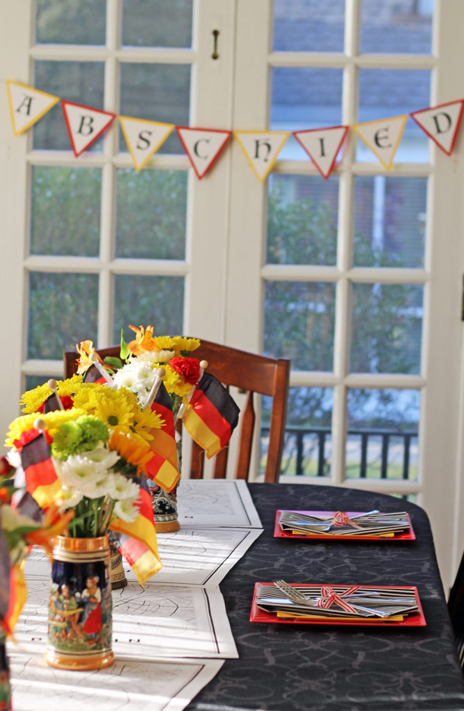 german farewell dinner | polka dots and picket fences