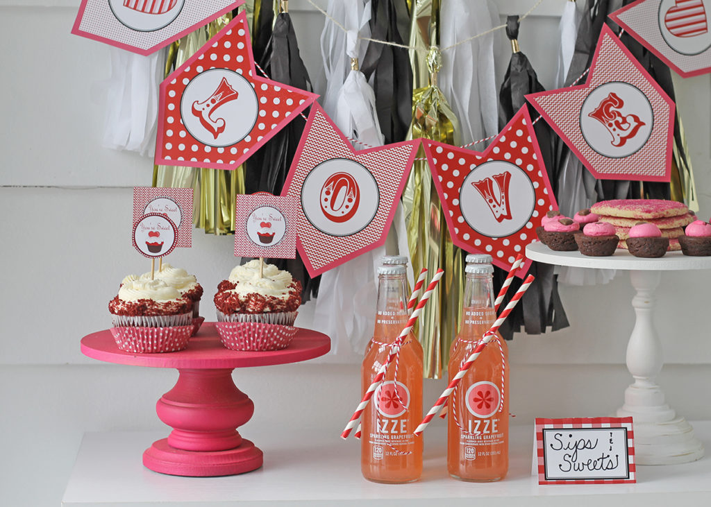 valentine printable styling | polka dots and picket fences