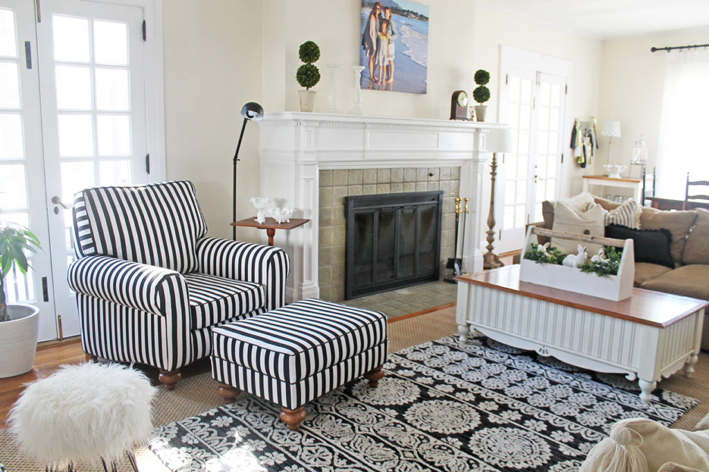 living room makeover | polka dots and picket fences