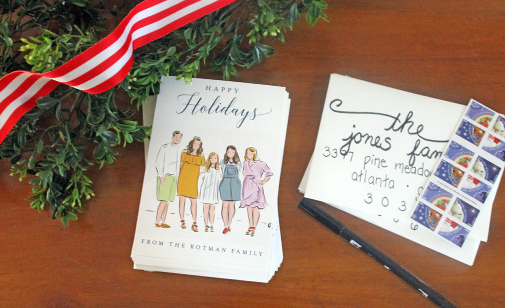 holiday cards | polka dots and picket fences